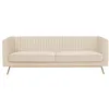 Image de Canapé 3 places en velours beige - Gatsby - Maison Pavane