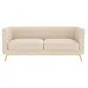 Image de Canapé 2 places en velours beige - Gatsby - Maison Pavane