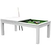 Image de Table de billard convertible blanche tapis vert - Eddie - Maison Pavane
