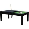 Image de Table de billard convertible noire tapis vert - Eddie - Maison Pavane