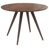 Image de Table ronde 4 personnes en bois foncé finition noyer D105 cm - Liwa - Rendez-Vous Déco