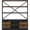 Image de Bibliothèque 160 cm en bois et métal - Goa - Maison Pavane