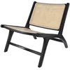 Image de Fauteuil en teck noir et tressage cannage en rotin - Kilka - Maison Pavane