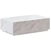Image de Table basse rectangulaire en marbre blanc - Izaé - Maison Pavane