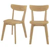 Image de Lot de 2 chaises en bois clair - Tabata - Rendez-Vous Déco