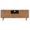 Image de Meuble TV en bois de manguier et cannage 145 cm - Wava - Maison Pavane