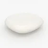 Image de Table basse ovale blanche en fibre dargile effet béton 105 cm - Maui - Maison Pavane