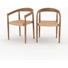 Image de Lot de 2 chaises en bois de teck et corde synthétique - Bali - Rendez-Vous Déco