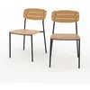 Image de Lot de 2 chaises de jardin en résine synthétique - Taya - Maison Pavane