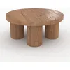 Image de Table basse ronde en bois dorme D80 cm - Paula - Rendez-Vous Déco