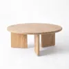 Image de Table basse ronde en bois massif de mindi - Galia - Maison Pavane