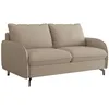 Image de MARTINE - Canapé 3 places convertible en tissu taupe matelas 14 cm