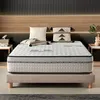Image de Matelas Visco-Carbone 180x200 cm - Mousse mémoire de forme HRBlue LatexHypoallergénique - Face été/hiver - 7 Zones - Épais 30 cm