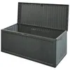 Image de Coffre de rangement jardin 240 L en polypropylène 120x52x54 cm 2 poignées latérales - extérieur terrasse
