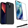 Image de Coque de protection Noir + Verre trempé bords noirs pour iPhone 13 avec Stylet Toproduits®