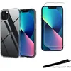 Image de Coque de protection Transparente + Verre trempé pour iPhone 13 avec Stylet Toproduits®