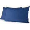 Image de Lot de 2 taies doreiller - HOME LINGE PASSION - 50 x 70 cm - Bleu