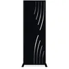 Image de Panneau décoratif en métal noir - CASANOOV - Modèle VELETA - Motifs Nature côté droit - 160 x 60 cm