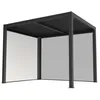 Image de HABRITA - Pergola bioclimatique ALUMINIUM avec rideau manuel - Surface de protection : 720 m²
