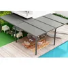Image de Pergola bioclimatique Habrita PER6170BI en aluminium XXL 3263m2 forme en L avec couverture en lames orientables gris anthracite
