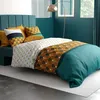 Image de Parure de lit housse de couette avec taie doreiller 100% Coton 57 fils Madra 220x240 cm