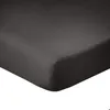 Image de Drap Housse 140x190cm Bonnet 35cm 100% Coton 57fils Gris FoncÉ