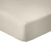 Image de Drap Housse 160x200cm Bonnet 35cm 100% Coton 57fils Ivoire