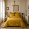 Image de Housse De Couette 240x220cm 100% Satin De Coton 105 Fils Bronze
