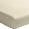 Image de Drap housse 140x190+30 100% percale de coton lavé Ecru naturel