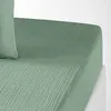 Image de Drap housse 140x190 cm Gaze de Coton Vert Givrée