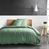 Image de Housse de couette 240x260 cm Gaze de Coton Vert Givrée