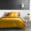 Image de Housse de couette 220x240 cm Gaze de Coton Safran Mineral