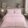 Image de Housse de couette 240x220cm 100% gaze de coton lavé rose lotus