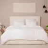 Image de Parure de couette 3 pcs 240x220 100% gaze de coton lavé blanc pur