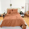 Image de Parure housse de couette 3pcs-240x220 100% gaze de coton et 57 fils caramel