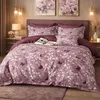 Image de Parure housse de couette 3 pcs 240x220 cm en coton 57 fils Velmora