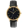 Image de Montre Homme ESSENTIAL Cadran Noir Bracelet Cuir Noir