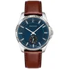 Image de Montre Homme METROPOLITAIN Cadran Bleu Bracelet Cuir Brun
