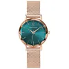 Image de Montre Femme MULTIPLES Doré-rose Cadran Vert Bracelet Acier milanais Doré- rose 14 MM