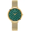 Image de Montre Femme GRACE Doré Cadran Vert Bracelet Acier milanais Doré 14 MM
