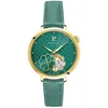 Image de Montre Femme ESPERANCE Doré Cadran Vert Bracelet Cuir Vert 14 MM