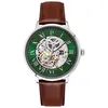 Image de Montre Homme - 323D174 - Automatique - Cadran Squelette - Bracelet Cuir Brun 20 MM