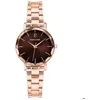 Image de Montre Femme - PIERRE LANNIER - Multiples 012P988 - Cadran Chocolat - Bracelet Acier Doré-rose - 30 mm