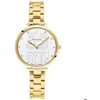 Image de Montre Femme COEUR BATTANT Doré Cadran Blanc Bracelet Acier Doré 12 MM