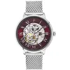 Image de Montre Homme AUTOMATIC Argenté Cadran Bordeaux Bracelet Acier milanais Argenté 20 MM