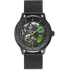 Image de Montre Homme PADDOCK Noir Cadran Noir Bracelet Acier milanais Noir 22 MM