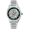 Image de Automatique Homme COPILOTE Argenté Cadran Soleillé Vert Bracelet Acier Argenté 22M