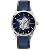 Image de Montre Homme - MONARCK 316F166 - Cadran Bleu - Bracelet Cuir Bleu - Automatique