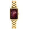 Image de Montre - PIERRE LANNIER - Ariane - Boîtier rectangulaire 21x284 mm - Acier doré - Cadran bordeaux