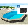 Image de Piscine bois Brazilia 130 5.86 x 3.86 x 1.31 m + Pompe à chaleur 6 kw/h inverter PowerLine by Hayward - Noir